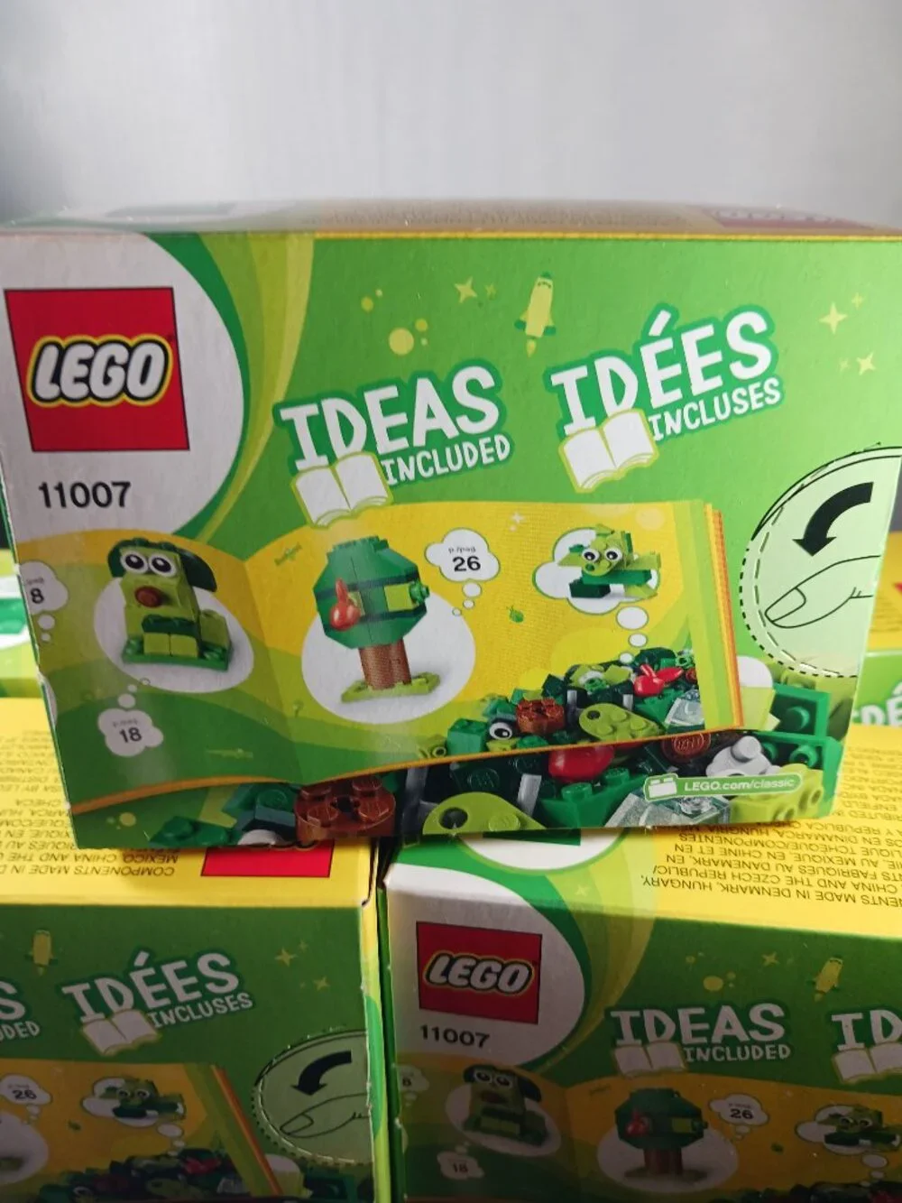 5 Boxes LEGO Classic Creative Green Bricks 60 Piece Building Toy #11007 4+